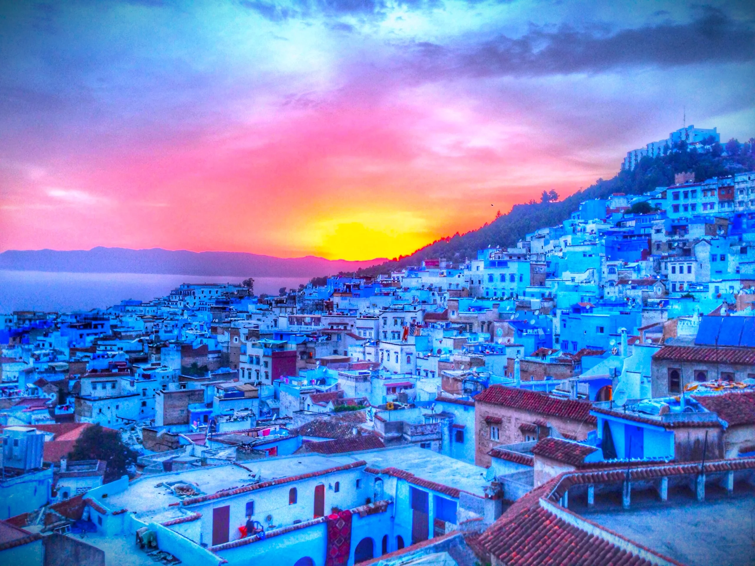 Traditional Moroccan architecture decorated for Christmas in the Best Moroccan Cities to Visit During Christmas