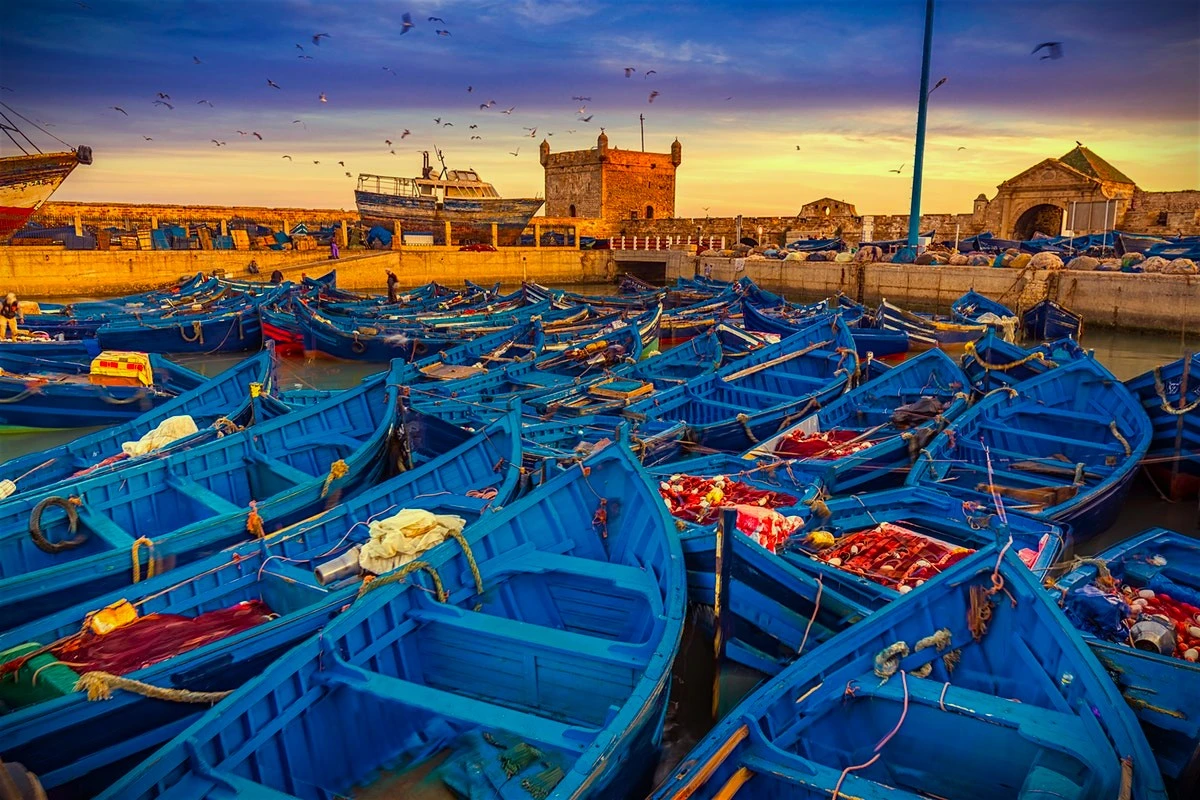 Snowy decorated streets in the Best Moroccan Cities to Visit During Christmas