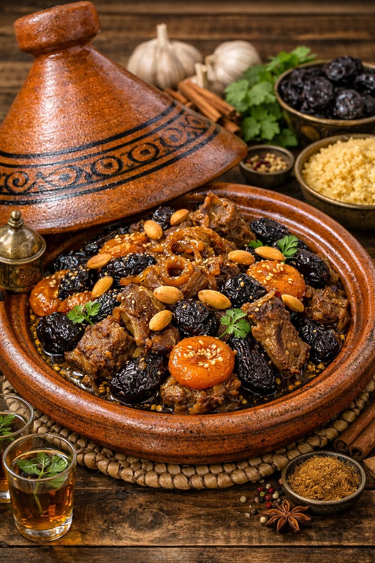 Moroccan Lamb Tagine with Prunes – Sweet, Savory & Authentic Moroccan Recipe