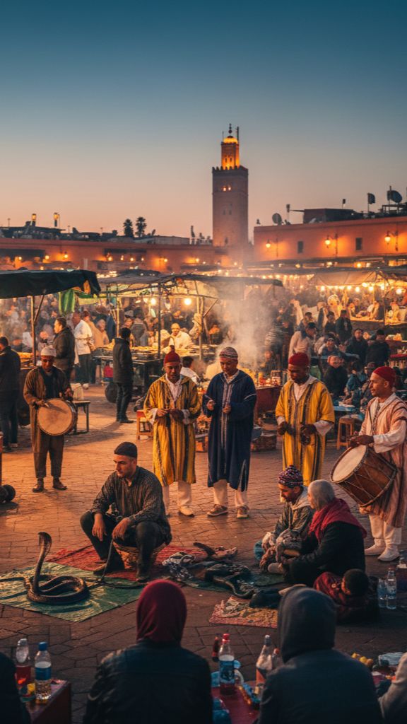 Music in Marrakech live performance in Jemaa el-Fnaa
